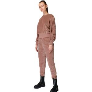 SWEATY BETTY Retake Velour Pullover Chateau Pink